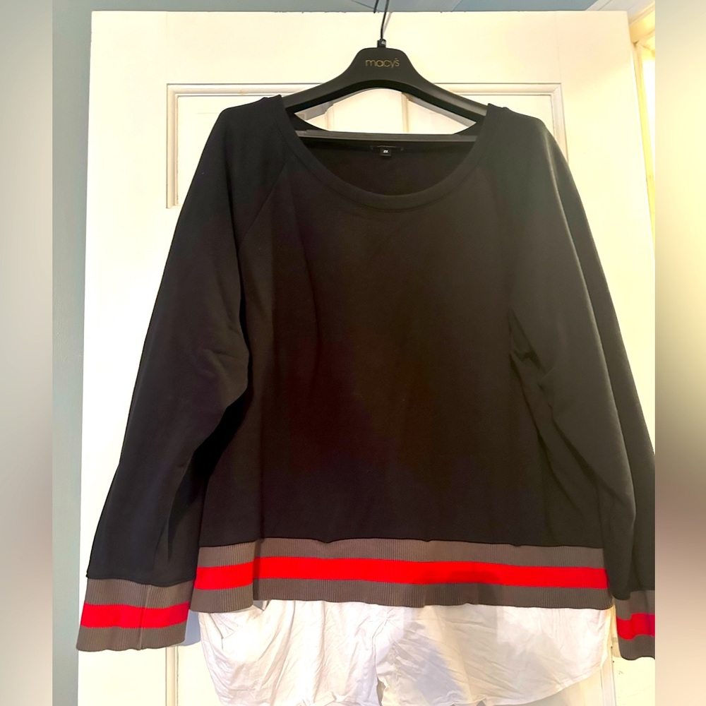 Stella & Dot sweatshirt with removable button down bottom